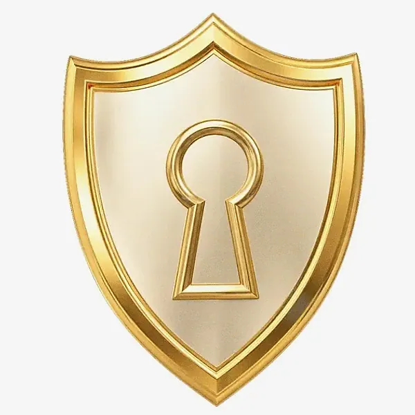 Shield with keyhole — Magic Red