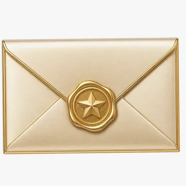 Sealed wax envelope — Magic Red