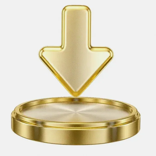 Downward arrow button — Magic Red