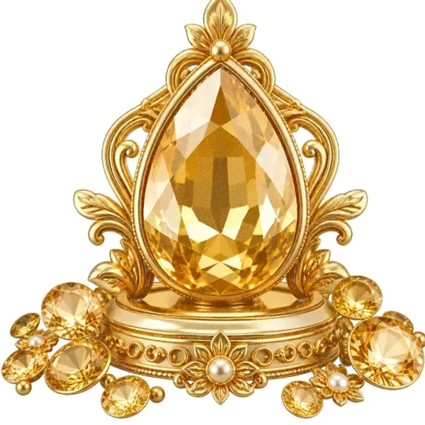 Faceted gemstone — Magic Red