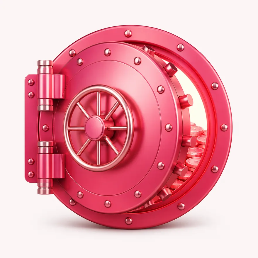Round bank vault — Magic Red