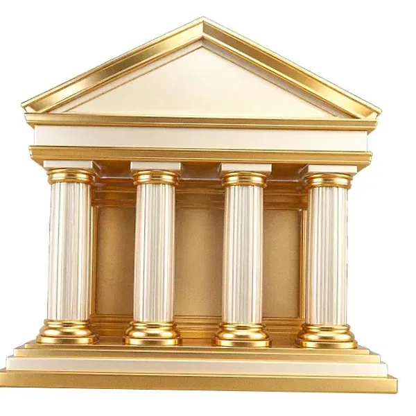 Classical bank building — Magic Red