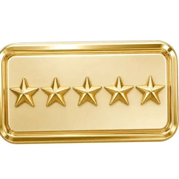 Five-star rating plaque — Magic Red