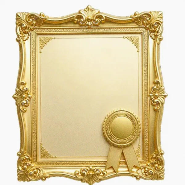 Framed certificate — Magic Red