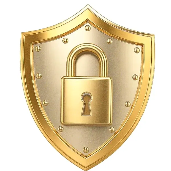 Shield with padlock — Magic Red